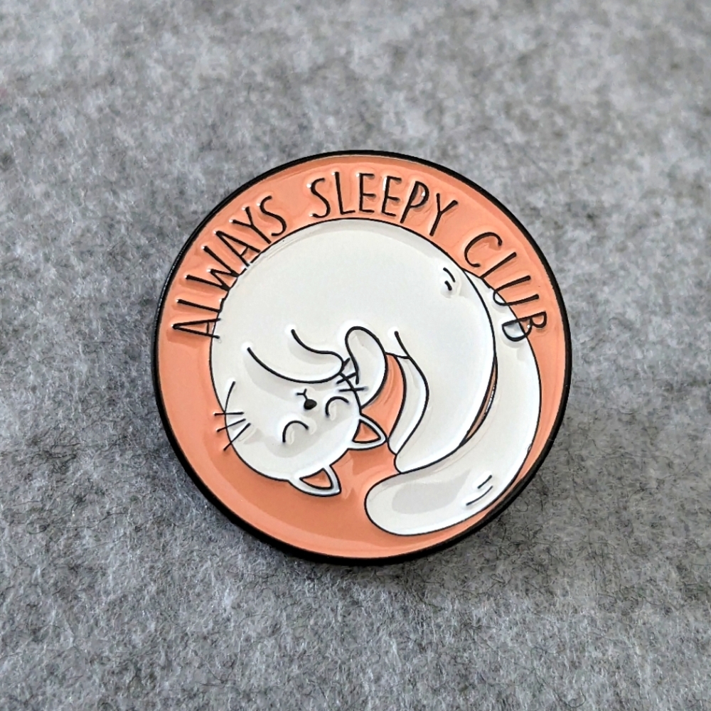 Always Sleepy Club Pin 🐈💤  Sleeping Cat